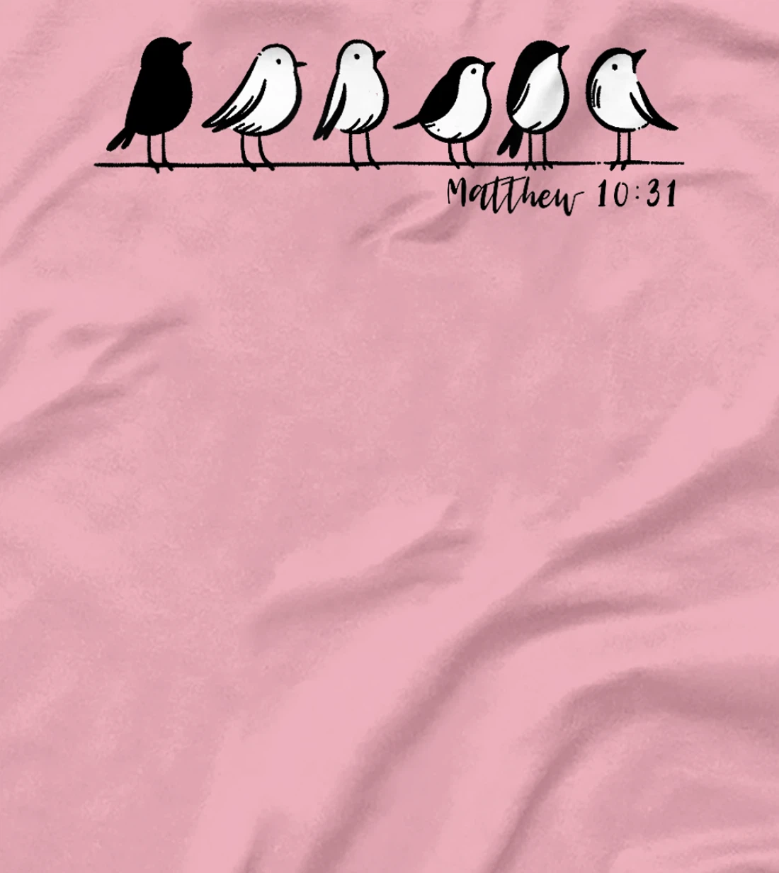 God Cares for You Birds Design | Matthew 10:31 Christian Art T-Shirt