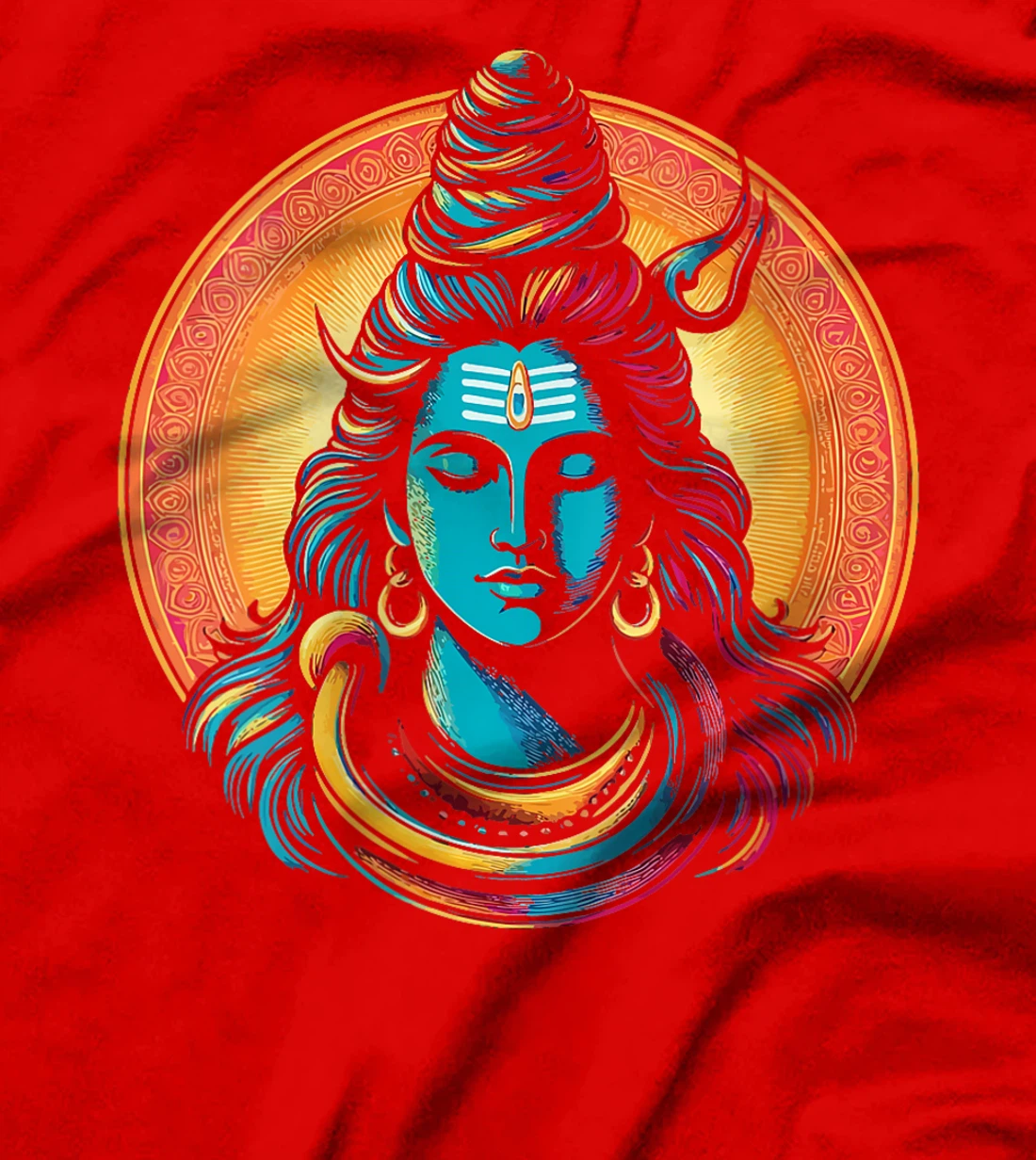 Womens Lord Shiva Hindu God Mahadeva Trident Hinduism Devotee T-Shirt