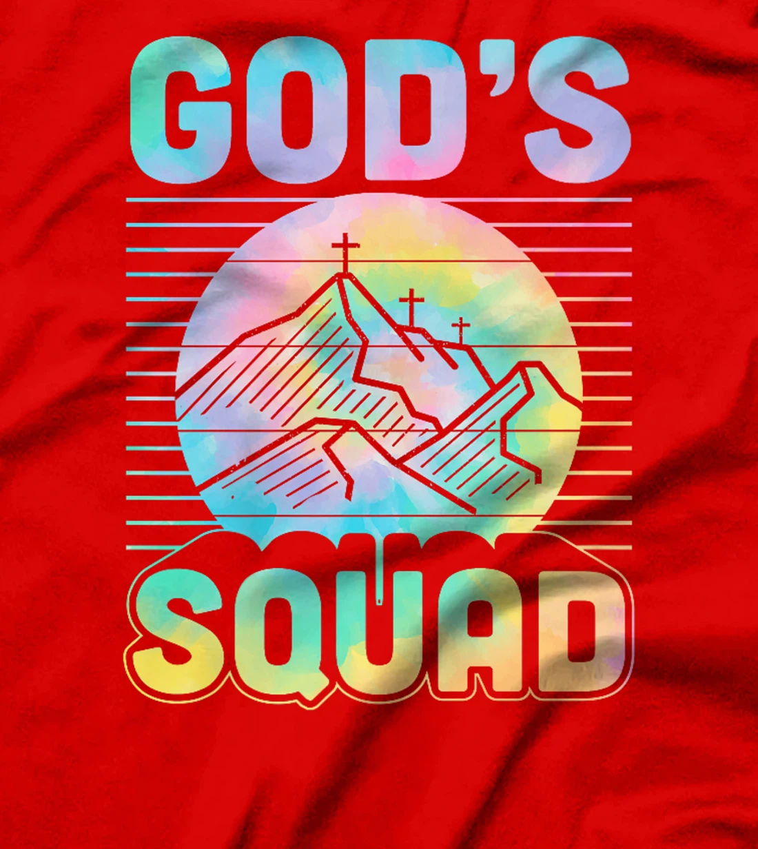 God's Squad Christian Retro Vintage Style Mountain Premium T-Shirt