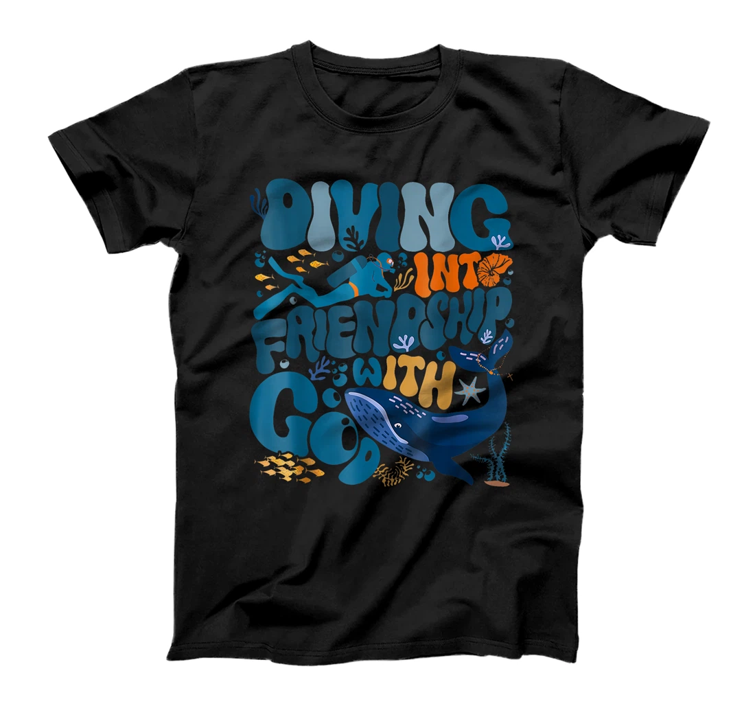 Diving Into Friendship God Underwater Scuba VBS 2024 Beach T-Shirt