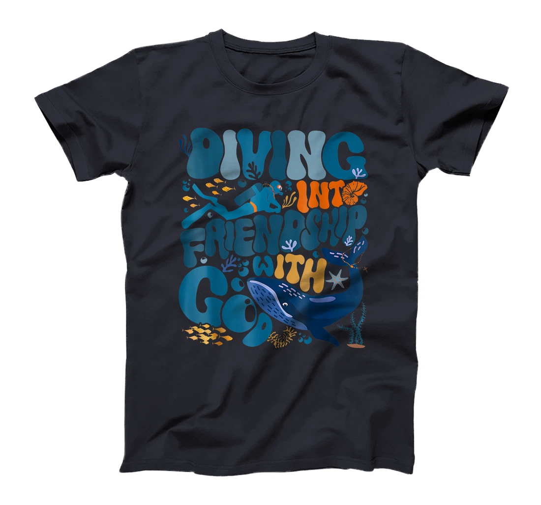 Diving Into Friendship God Underwater Scuba VBS 2024 Beach T-Shirt