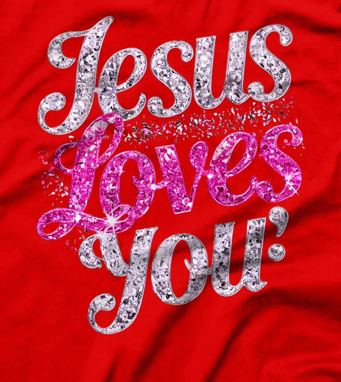 Woman Jesus Loves You Heart Christian Girls Religious God Premium T-Shirt