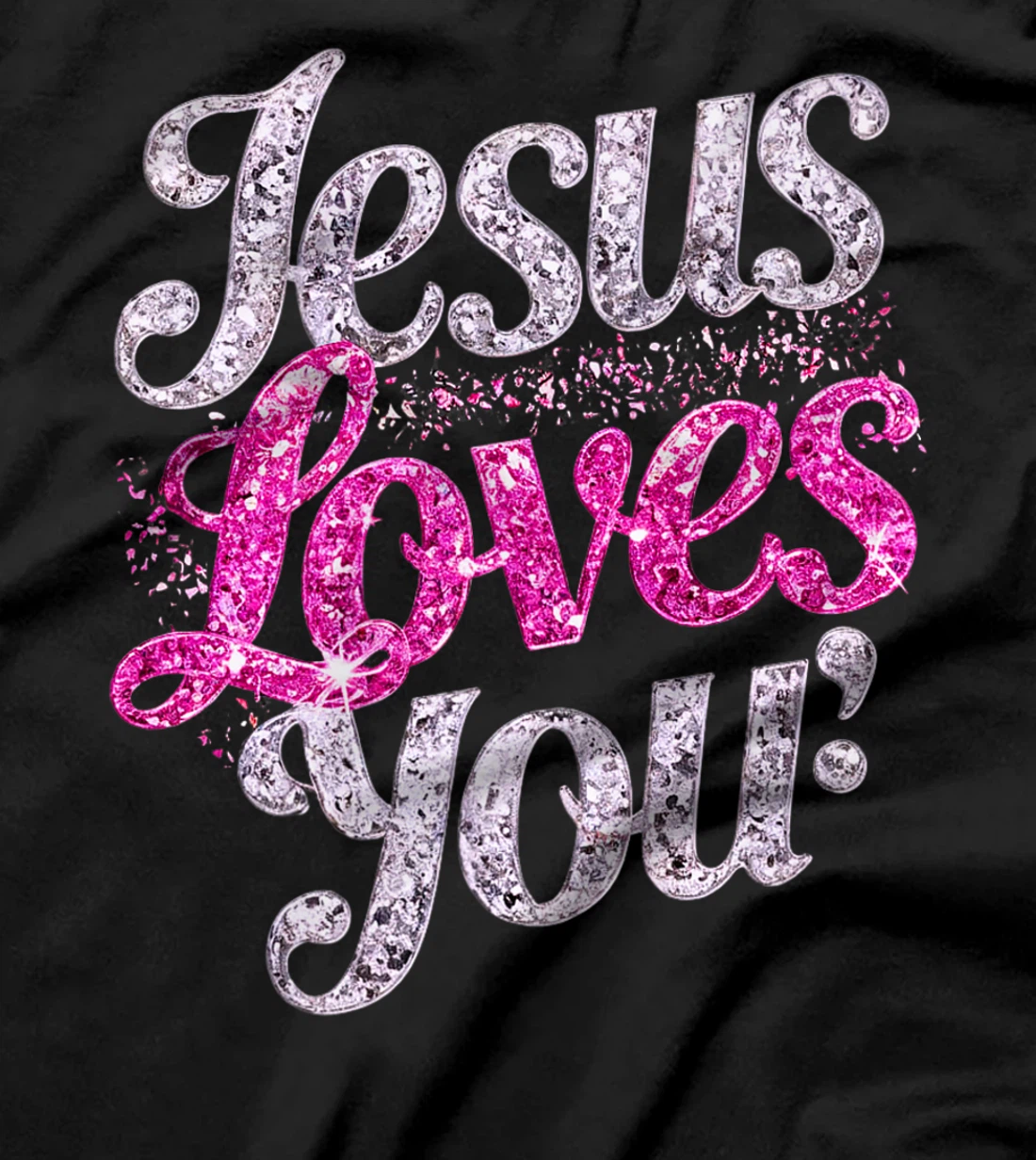 Woman Jesus Loves You Heart Christian Girls Religious God Premium T-Shirt