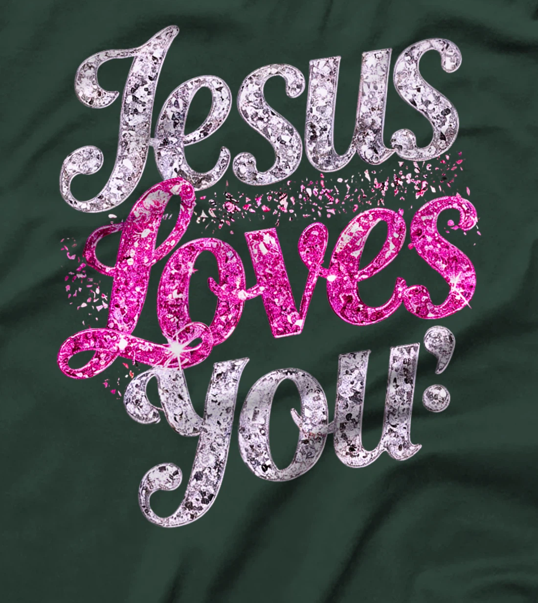 Woman Jesus Loves You Heart Christian Girls Religious God Premium T-Shirt