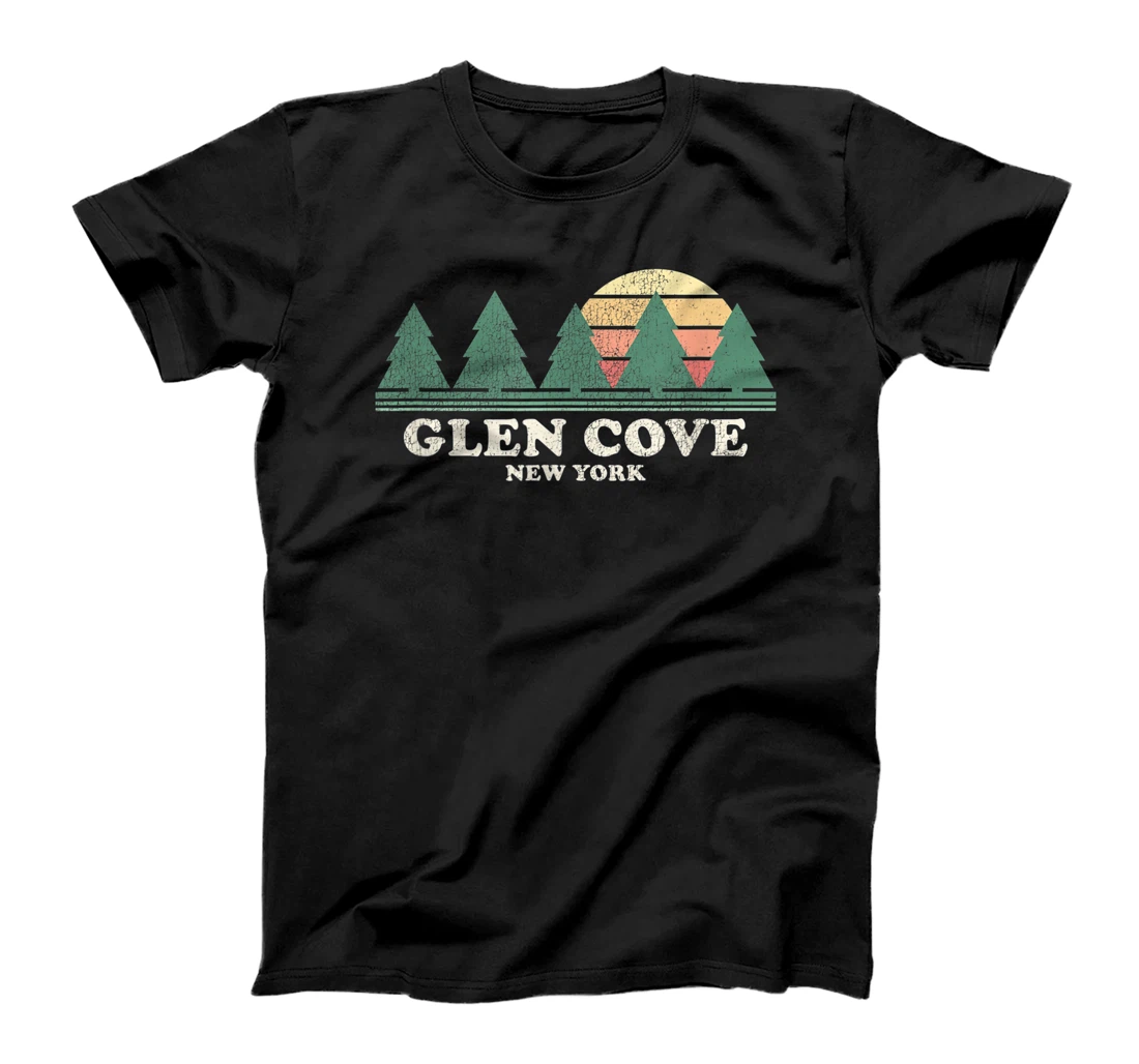 Glen Cove NY Vintage Throwback Tee Retro 70s Design T-Shirt