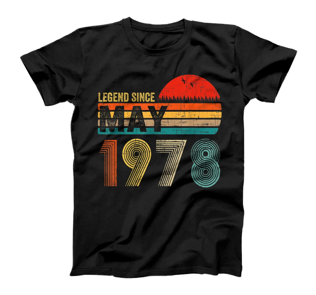 43 Years Old Retro Birthday Gift Legend Since May 1978 T-Shirt