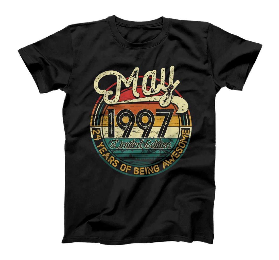 24th Birthday Gift 24 Years Old Retro Vintage May 1997 T-Shirt