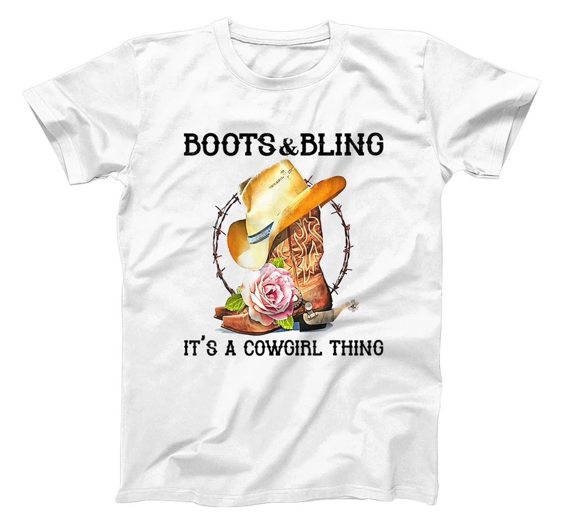 Boots & Bling It's a Cowgirl Thing Cowboy Boots Rodeo Horse T-Shirt