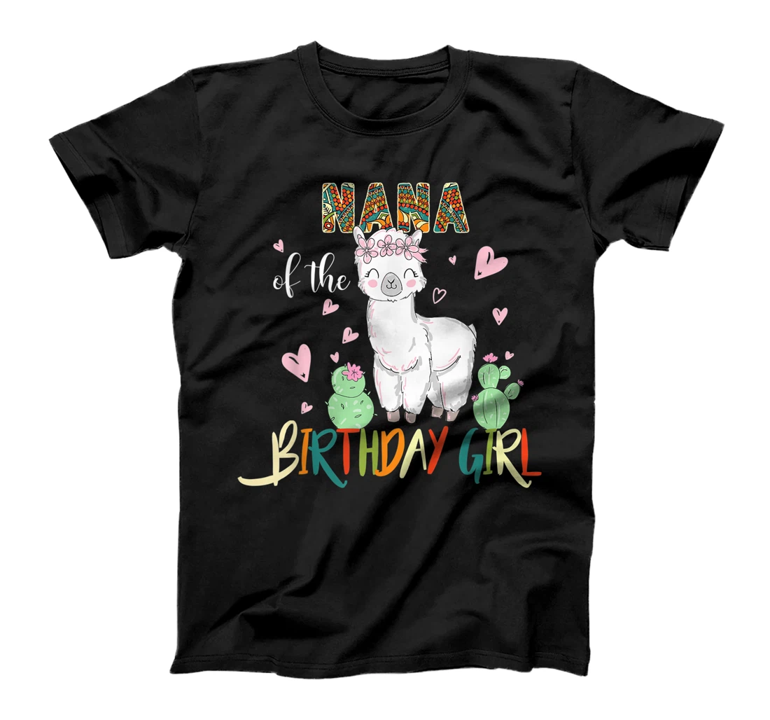 Llama Birthday Nana Of The Birthday Girl Outfits T-Shirt