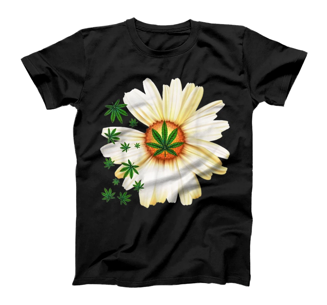 Love Cannabis Daisy Flower Weed Hippie Lover Gift T-Shirt