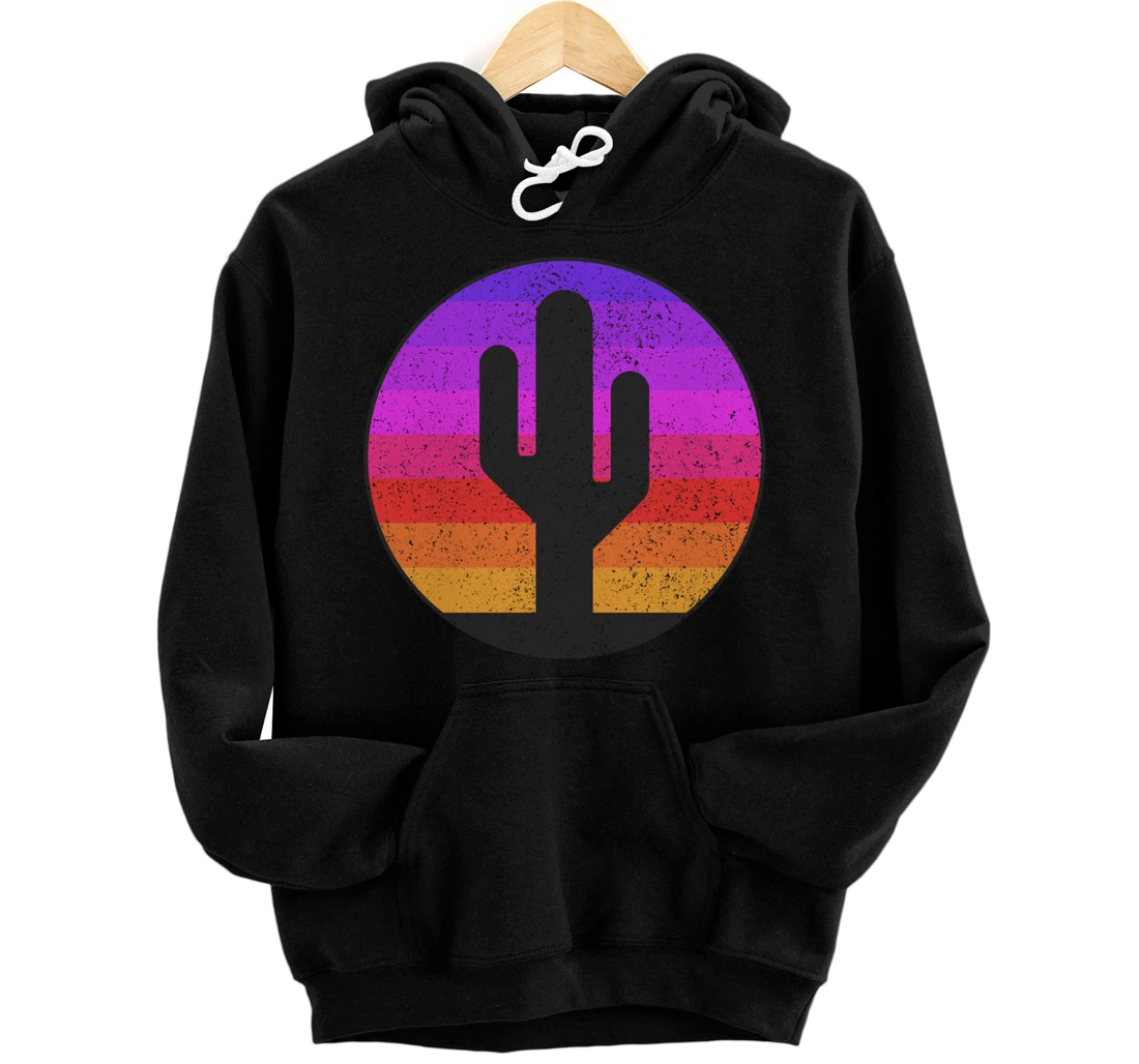 Saguaro Cactus Hoodie - Cactus Sunset Hoodie Pullover Hoodie