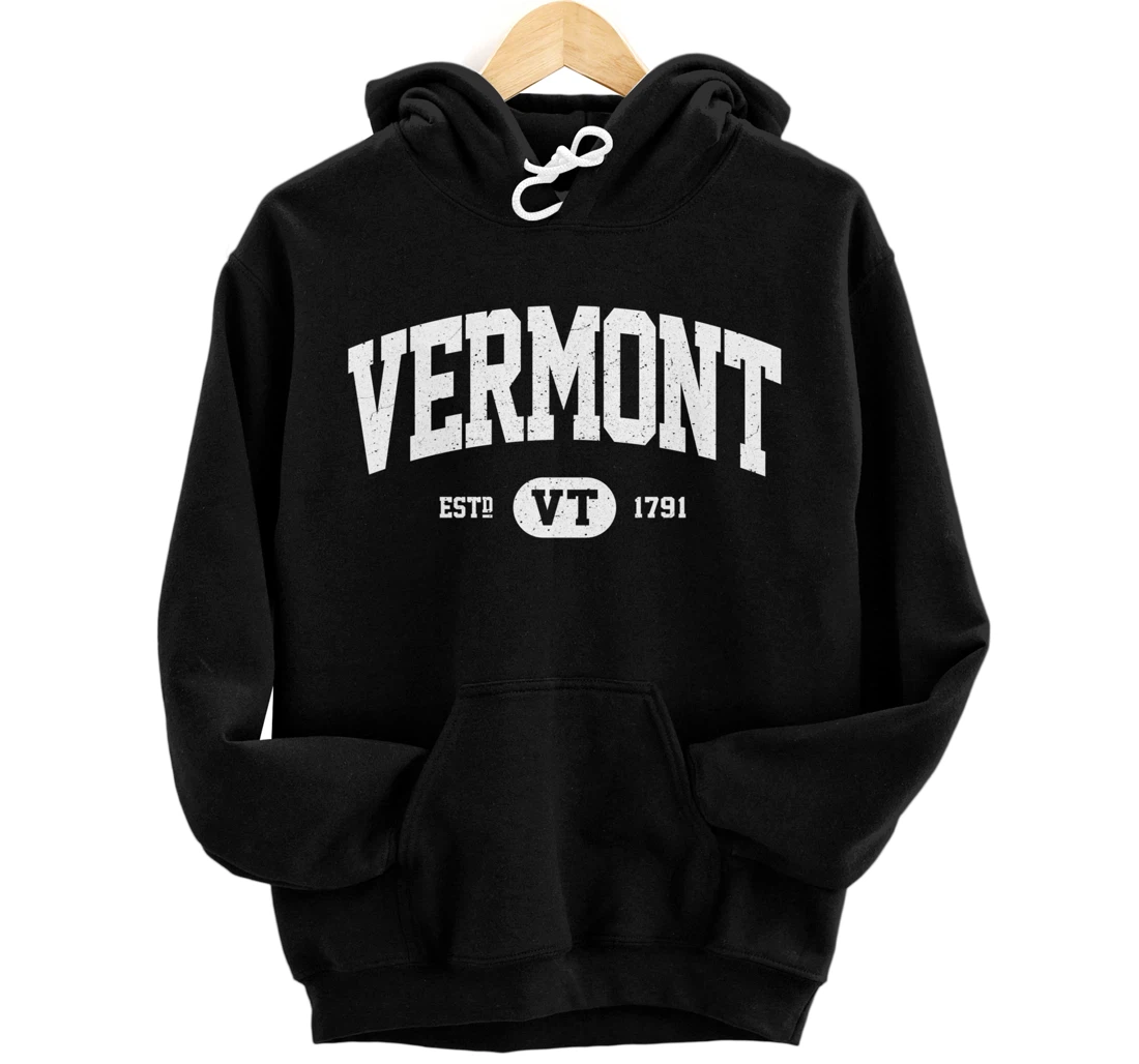 Vermont Hoodie Retro Vintage Vermont Hoodie Gifts VT Pullover Hoodie