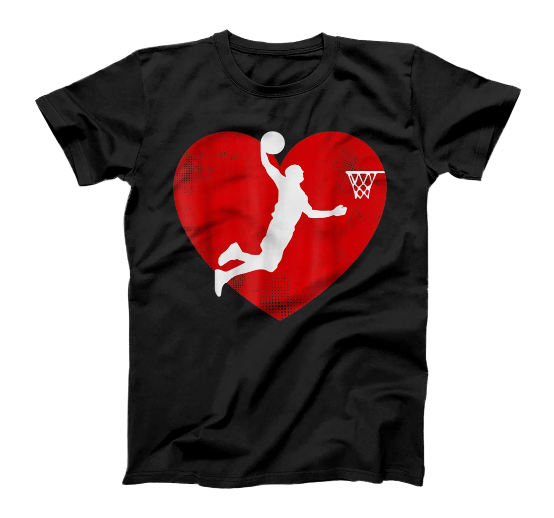 Basketball Valentine Day Tshirt For Basketball Lover Gifts T-Shirt