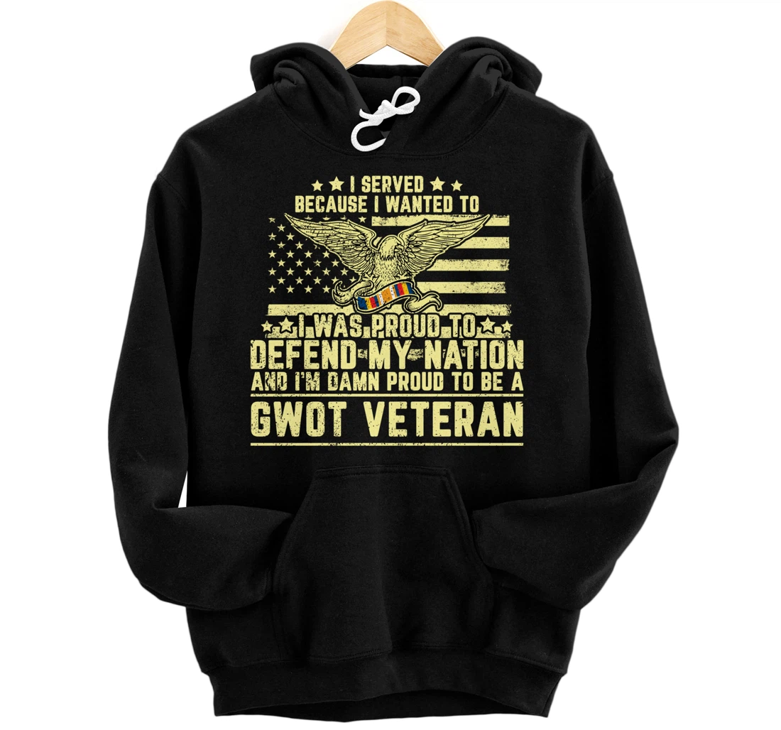 Proud GWOT Military Veteran Pullover Hoodie