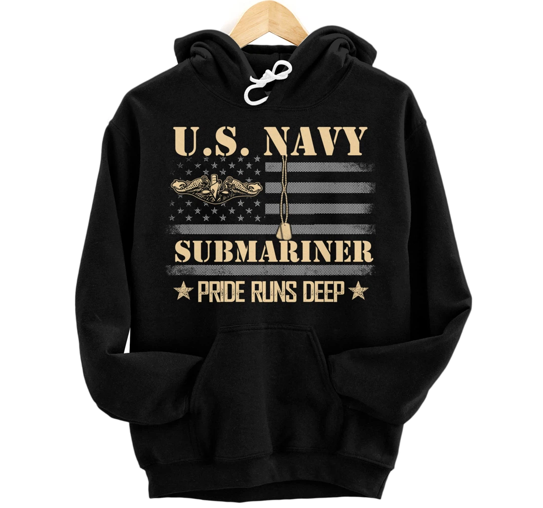 U.S Submarines Silent Service Vintage Veterans Day Pullover Hoodie