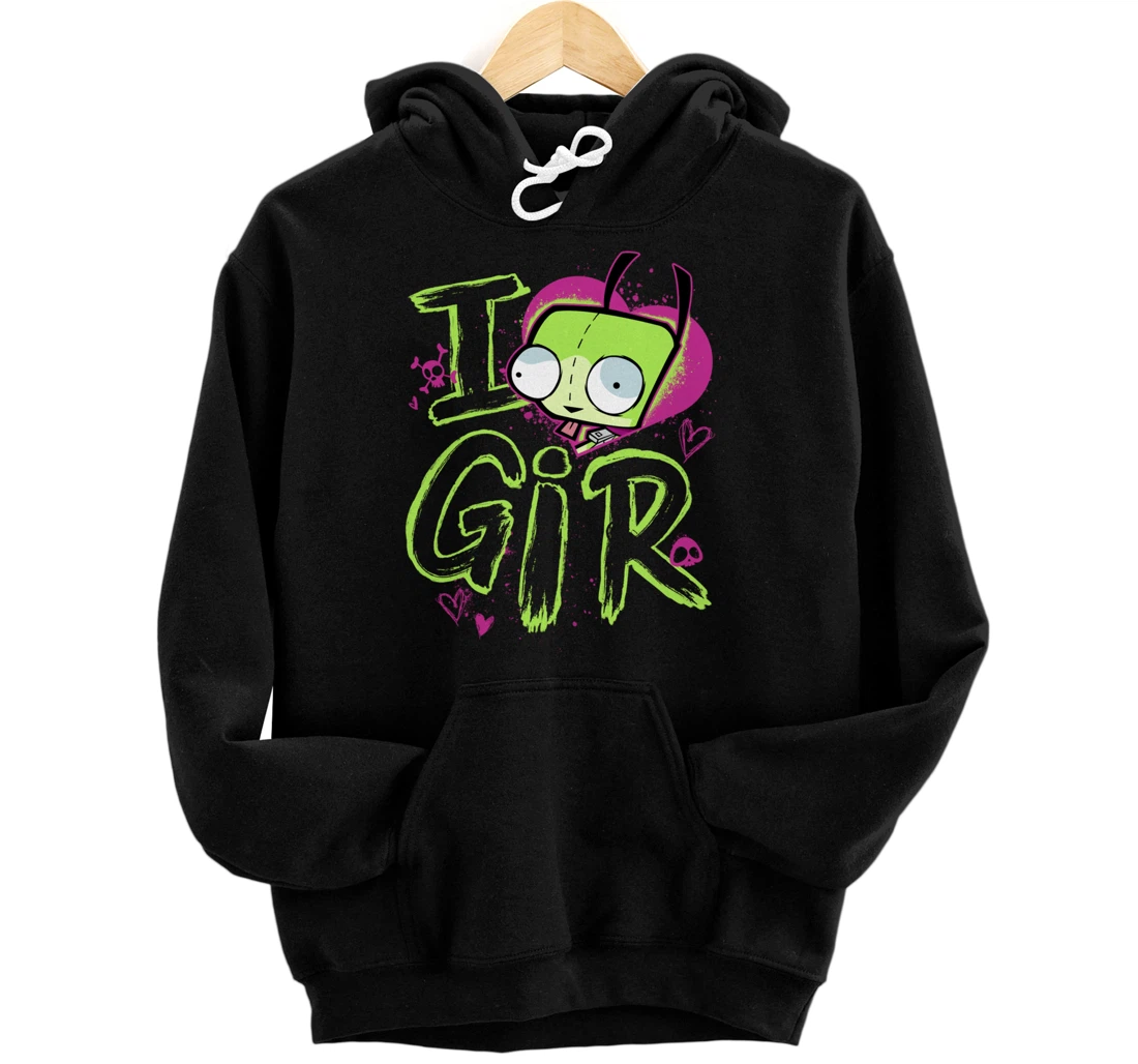 Invader Zim Valentine's Day I Love Gir Pullover Hoodie