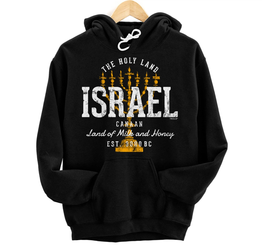 Vintage Style Retro Israel Pullover Hoodie