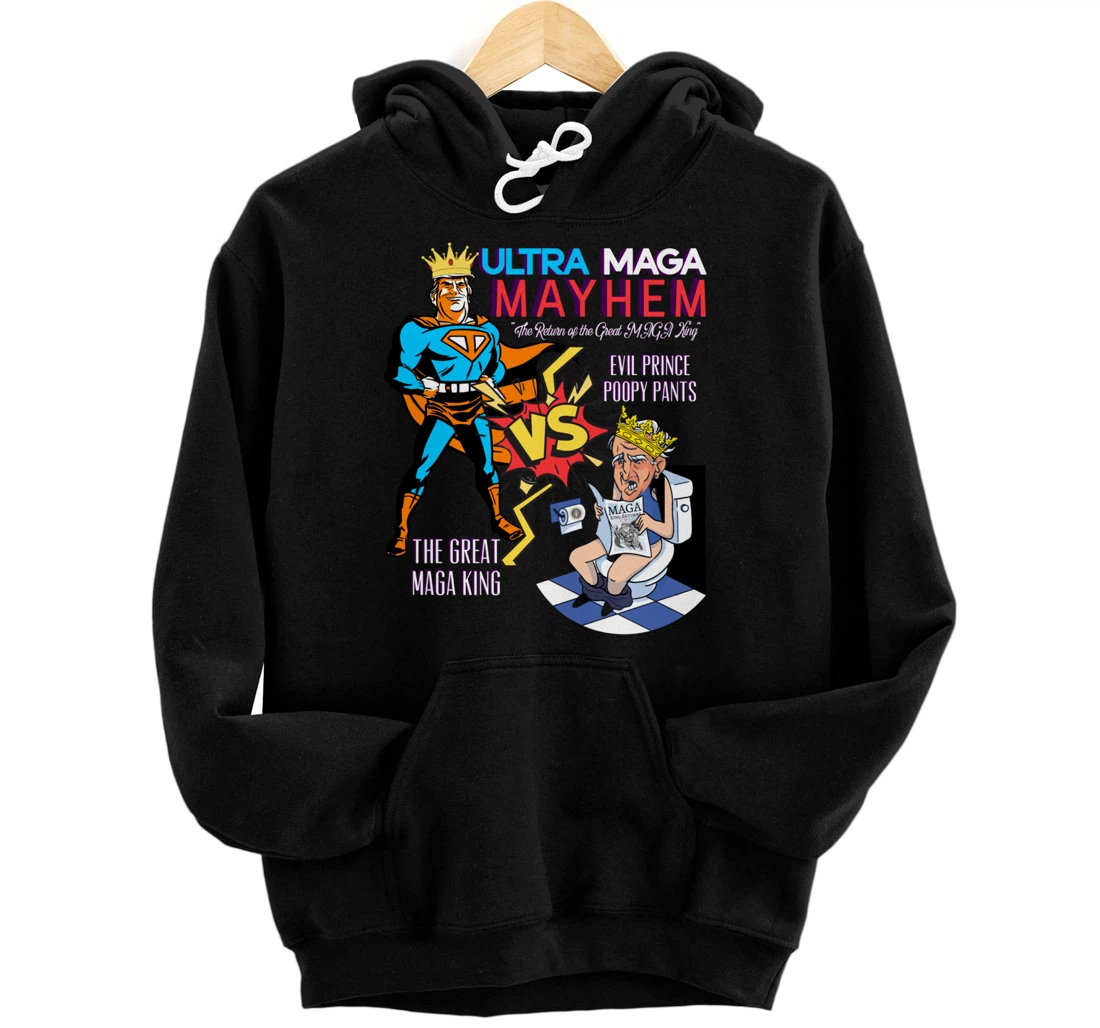 Great MAGA King Shirt Donald Trump Biden USA UltrA MAGA Pullover Hoodie