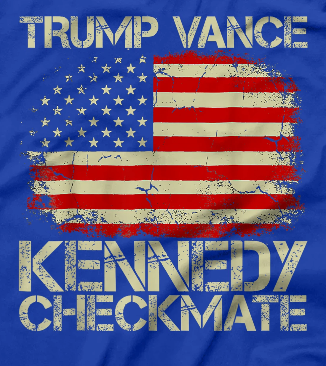 Vintage Old Trump Vance Kennedy Checkmate 2024 America Flag T-Shirt