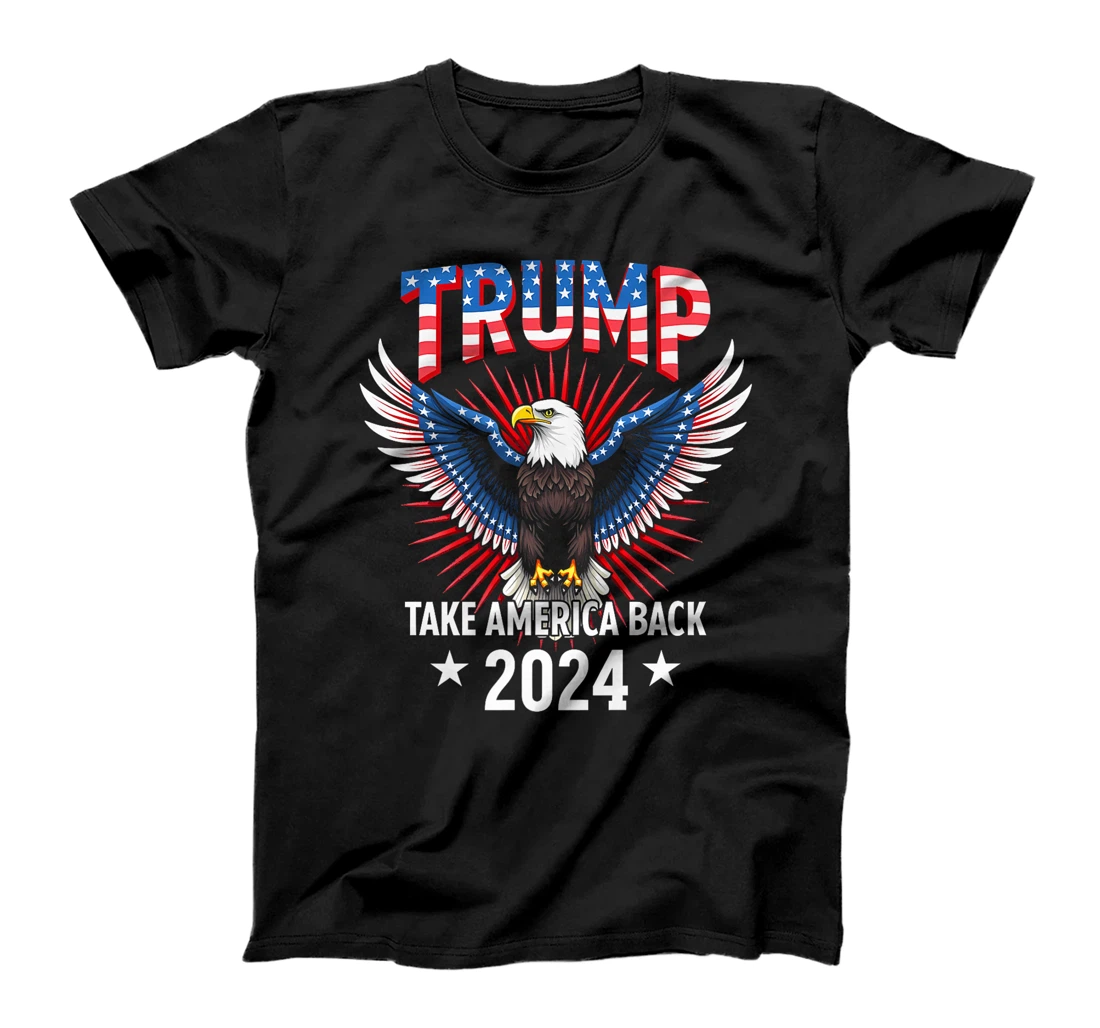 Trump Take America Back 2024 American Flag Eagle President Premium T-Shirt