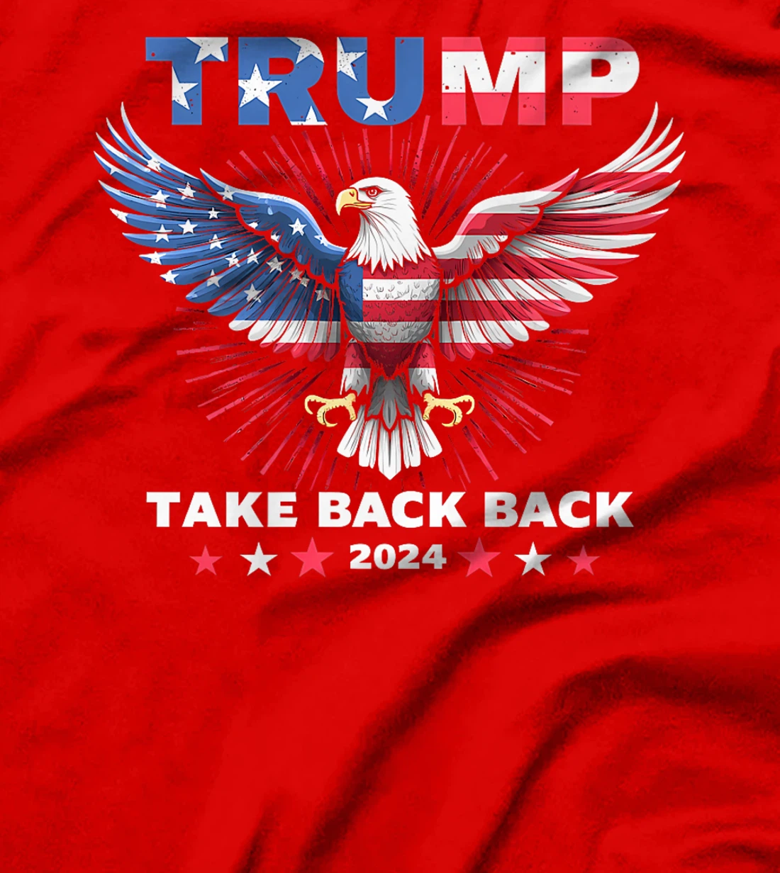 Trump Take America Back 2024 American Flag Eagle President Premium T-Shirt