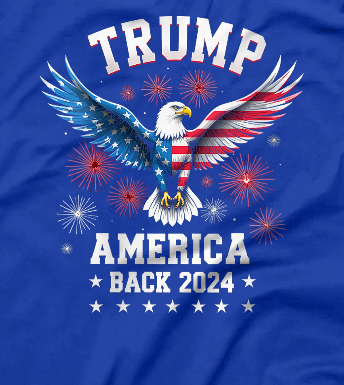 Womens Trump Take America Back 2024 American Flag Eagle President T-Shirt