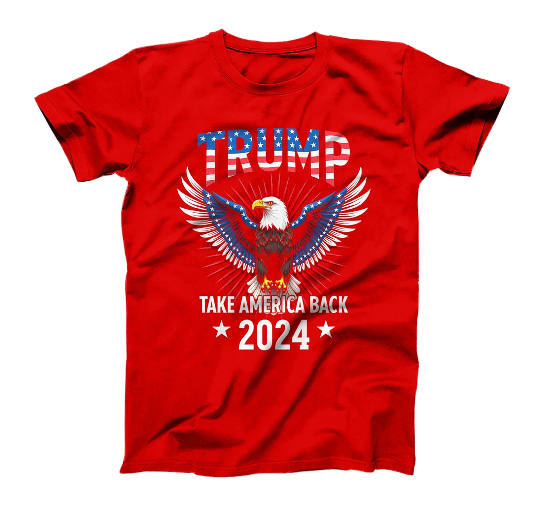 Trump Take America Back 2024 American Flag Eagle President Premium T-Shirt