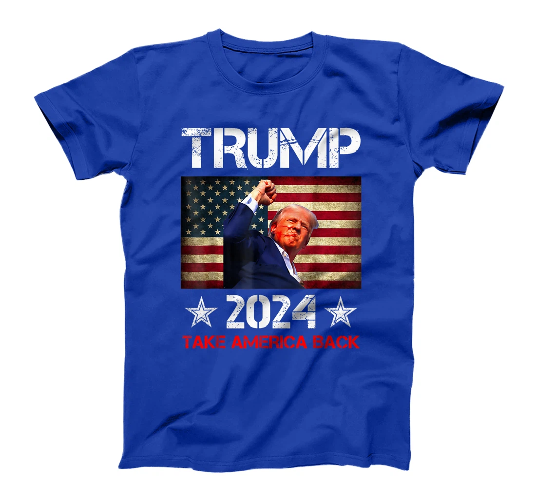 Trump 2024 Take America Back Vintage President American Flag T-Shirt