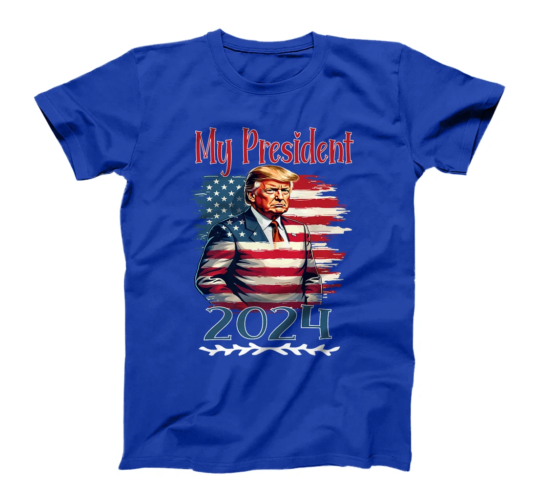 Donald Trump 2024 Back Election President American Flag Premium T-Shirt