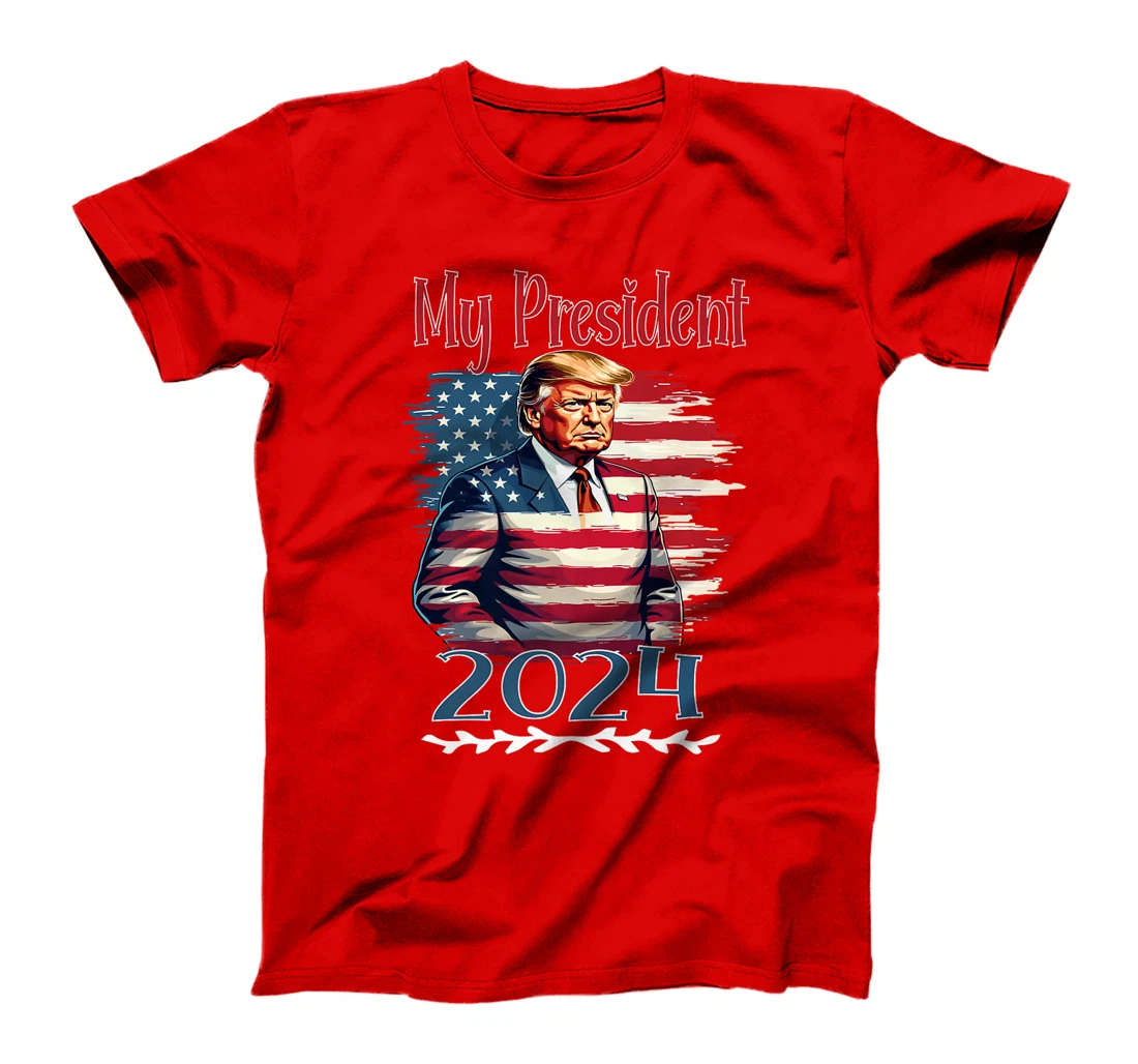 Donald Trump 2024 Back Election President American Flag Premium T-Shirt