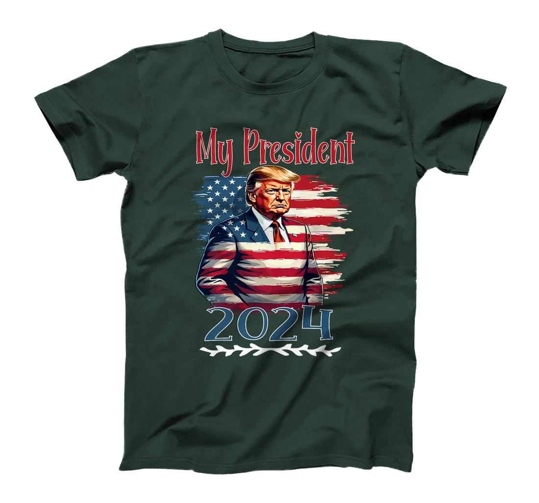Donald Trump 2024 Back Election President American Flag Premium T-Shirt