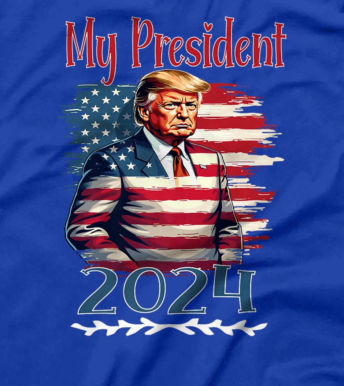 Donald Trump 2024 Back Election President American Flag Premium T-Shirt