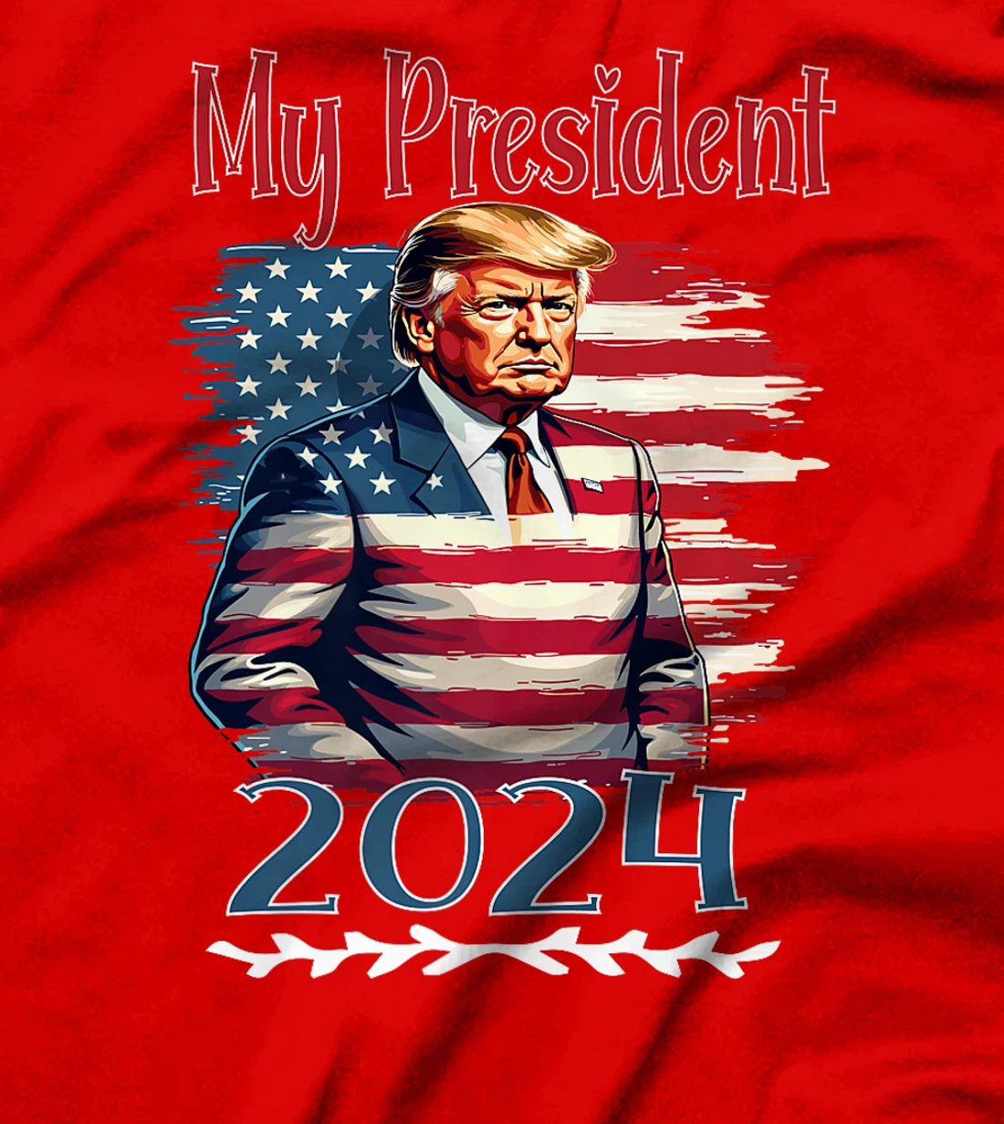 Donald Trump 2024 Back Election President American Flag Premium T-Shirt