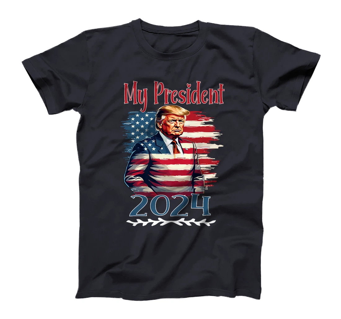 Donald Trump 2024 Back Election President American Flag Premium T-Shirt