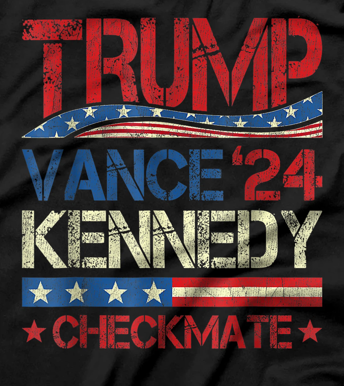 Trump Vance Kennedy Checkmate 2024 Election Republican Retro T-Shirt