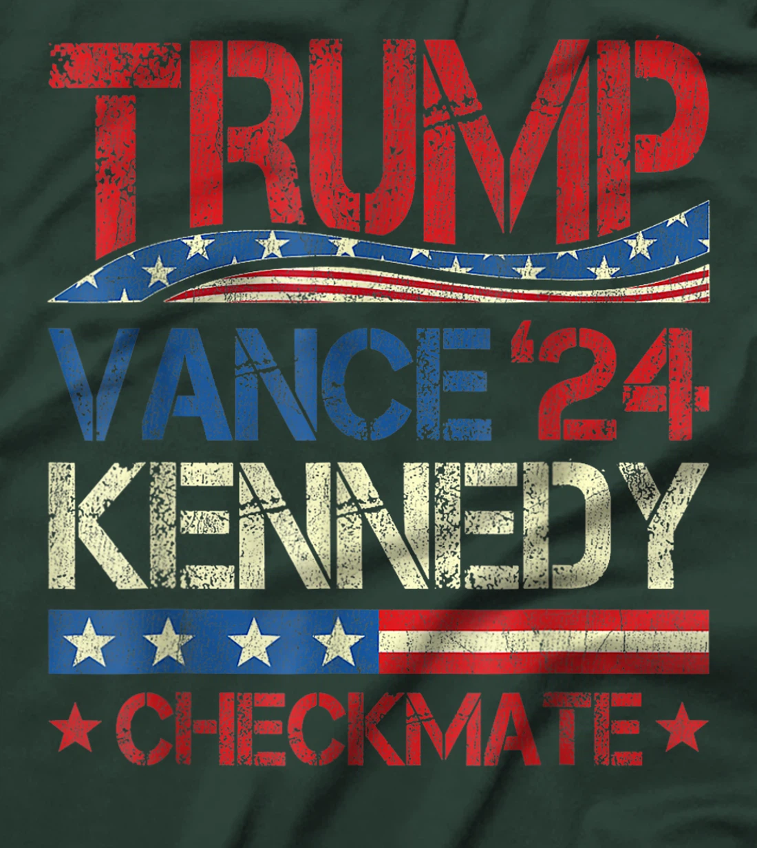 Trump Vance Kennedy Checkmate 2024 Election Republican Retro T-Shirt