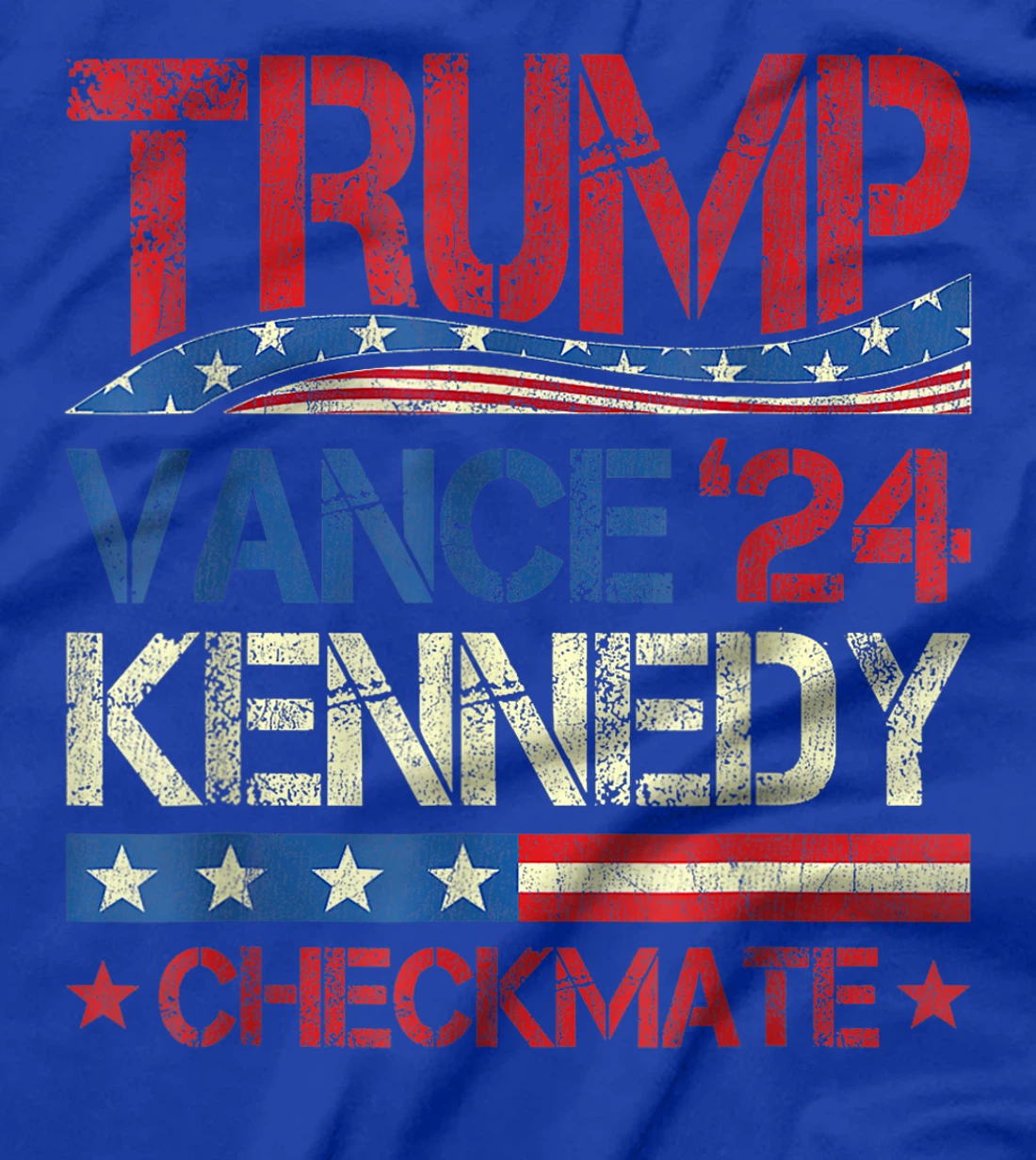 Trump Vance Kennedy Checkmate 2024 Election Republican Retro T-Shirt