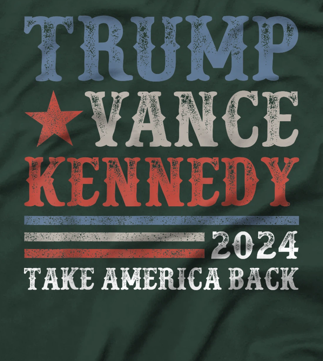 Retro Trump Vance Kennedy 2024 Take America Back Again T-Shirt