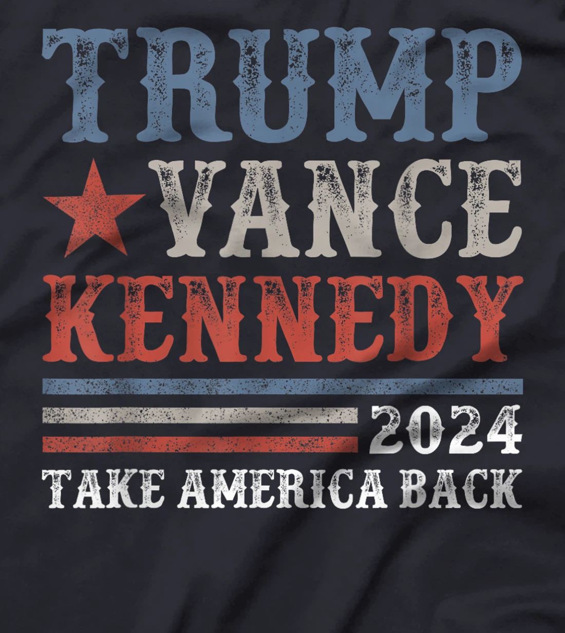 Retro Trump Vance Kennedy 2024 Take America Back Again T-Shirt