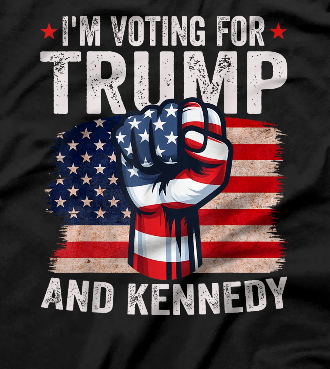 I'm Voting For Trump And Kennedy 2024 USA Flag Pro Trump T-Shirt