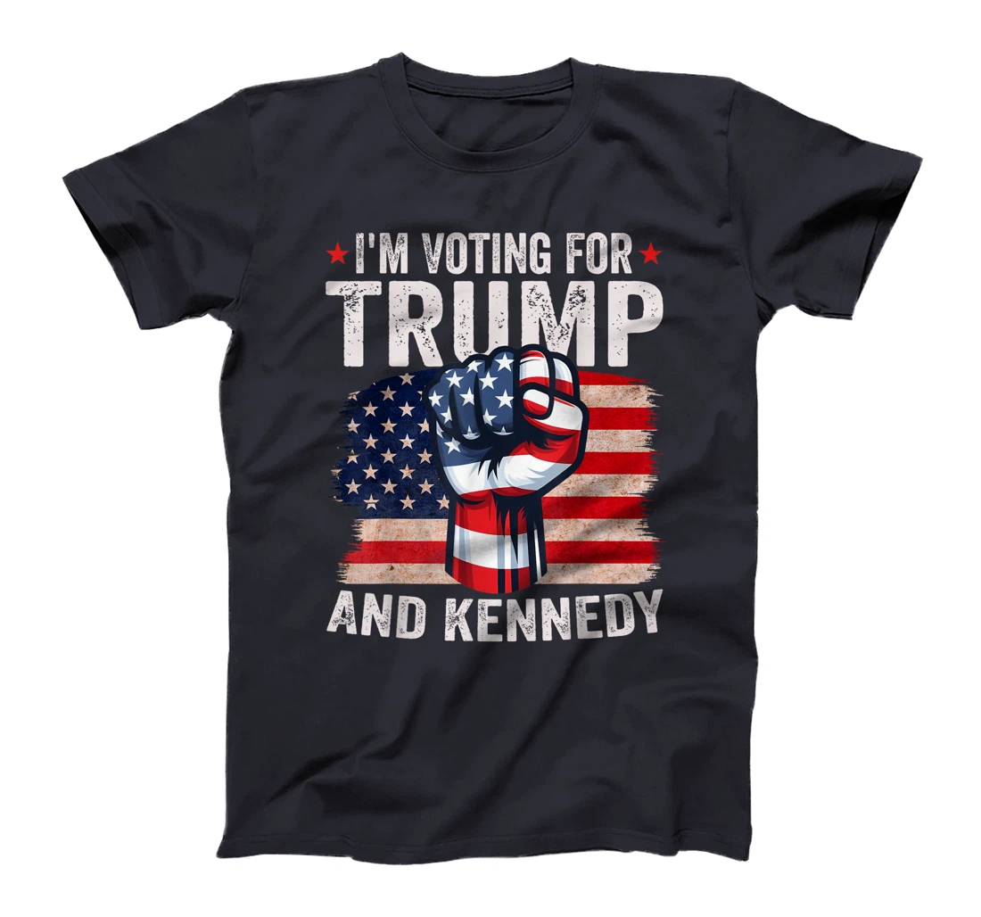 I'm Voting For Trump And Kennedy 2024 USA Flag Pro Trump T-Shirt