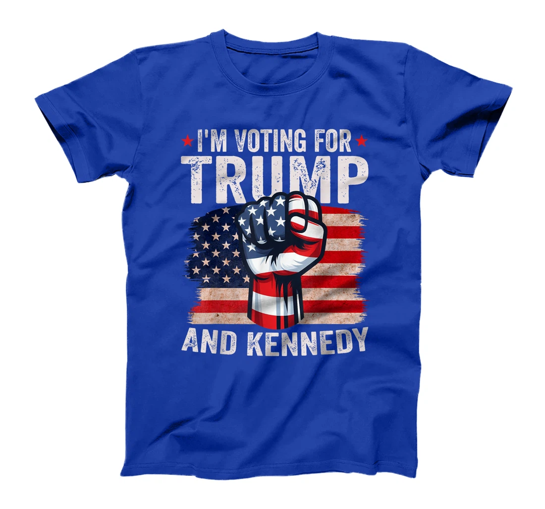 I'm Voting For Trump And Kennedy 2024 USA Flag Pro Trump T-Shirt