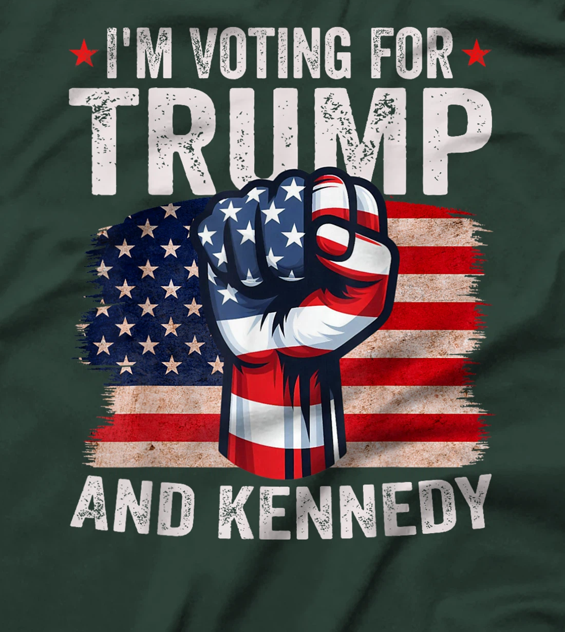 I'm Voting For Trump And Kennedy 2024 USA Flag Pro Trump T-Shirt