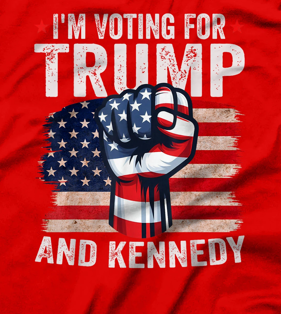 I'm Voting For Trump And Kennedy 2024 USA Flag Pro Trump T-Shirt