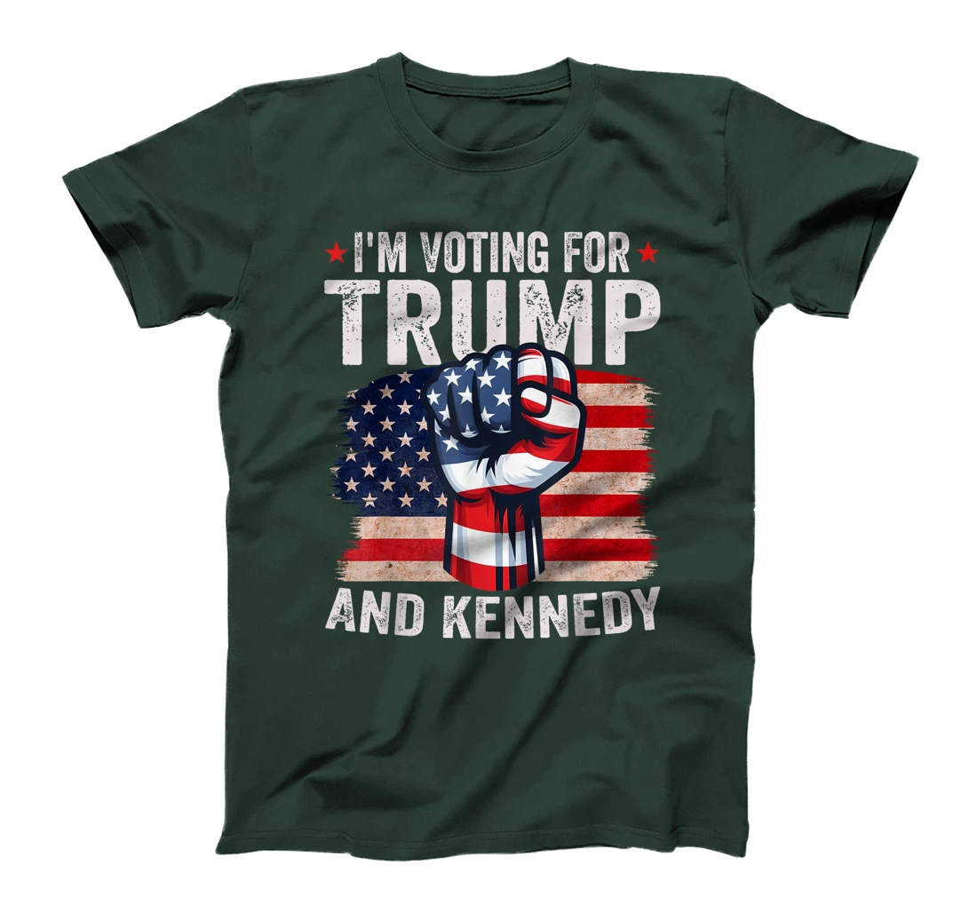 I'm Voting For Trump And Kennedy 2024 USA Flag Pro Trump T-Shirt