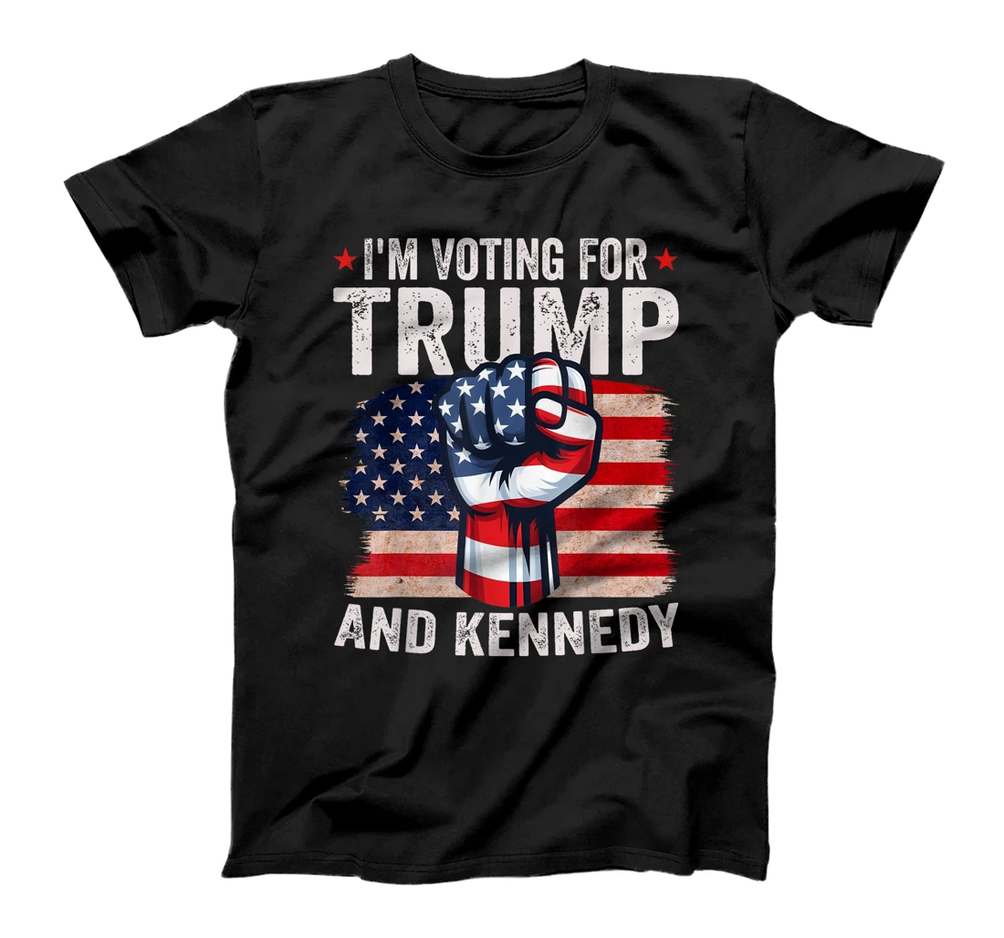 I'm Voting For Trump And Kennedy 2024 USA Flag Pro Trump T-Shirt
