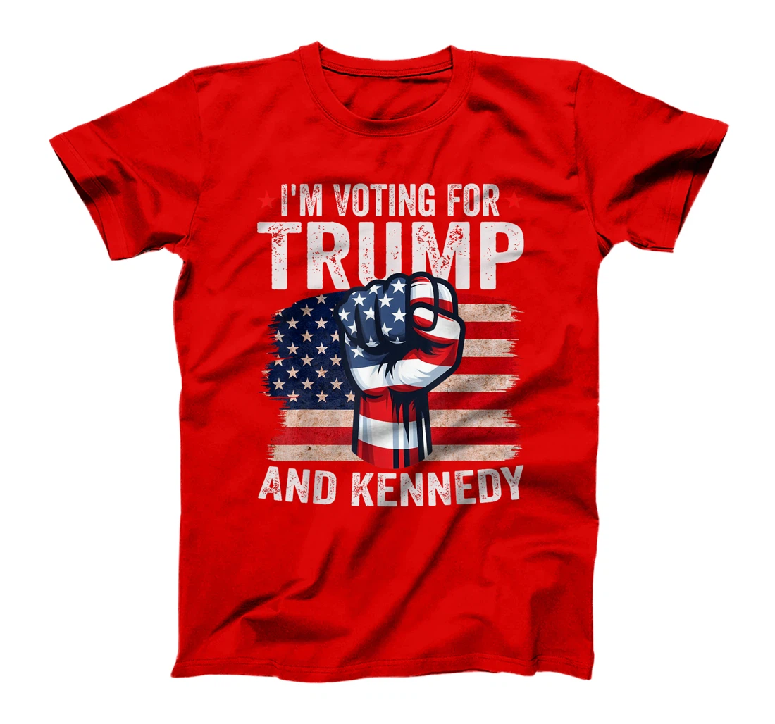 I'm Voting For Trump And Kennedy 2024 USA Flag Pro Trump T-Shirt