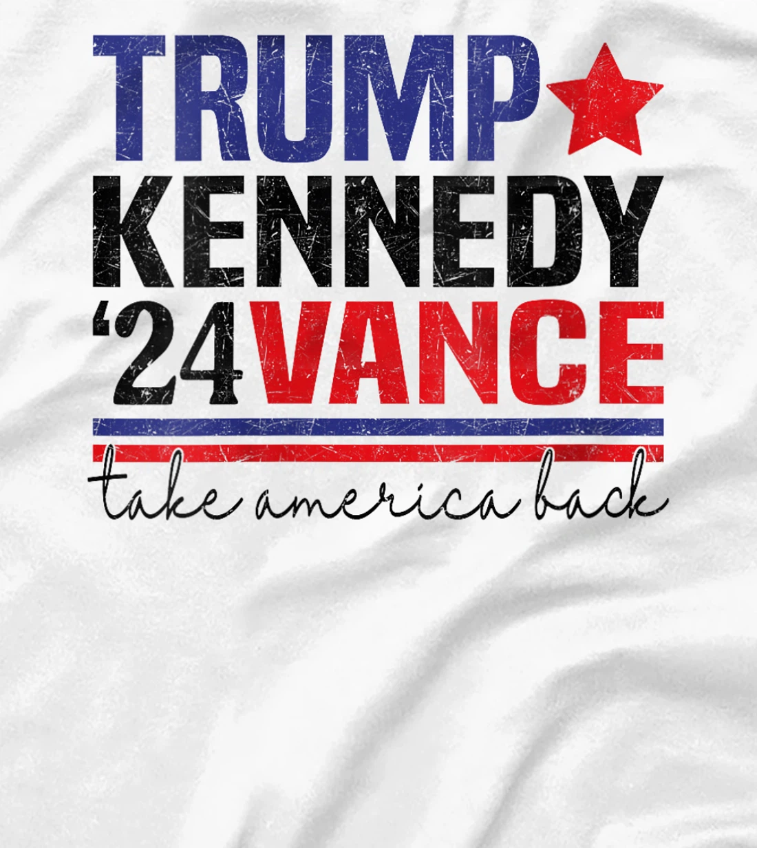Womens Retro Trump Vance Kennedy Take America Back Again T-Shirt