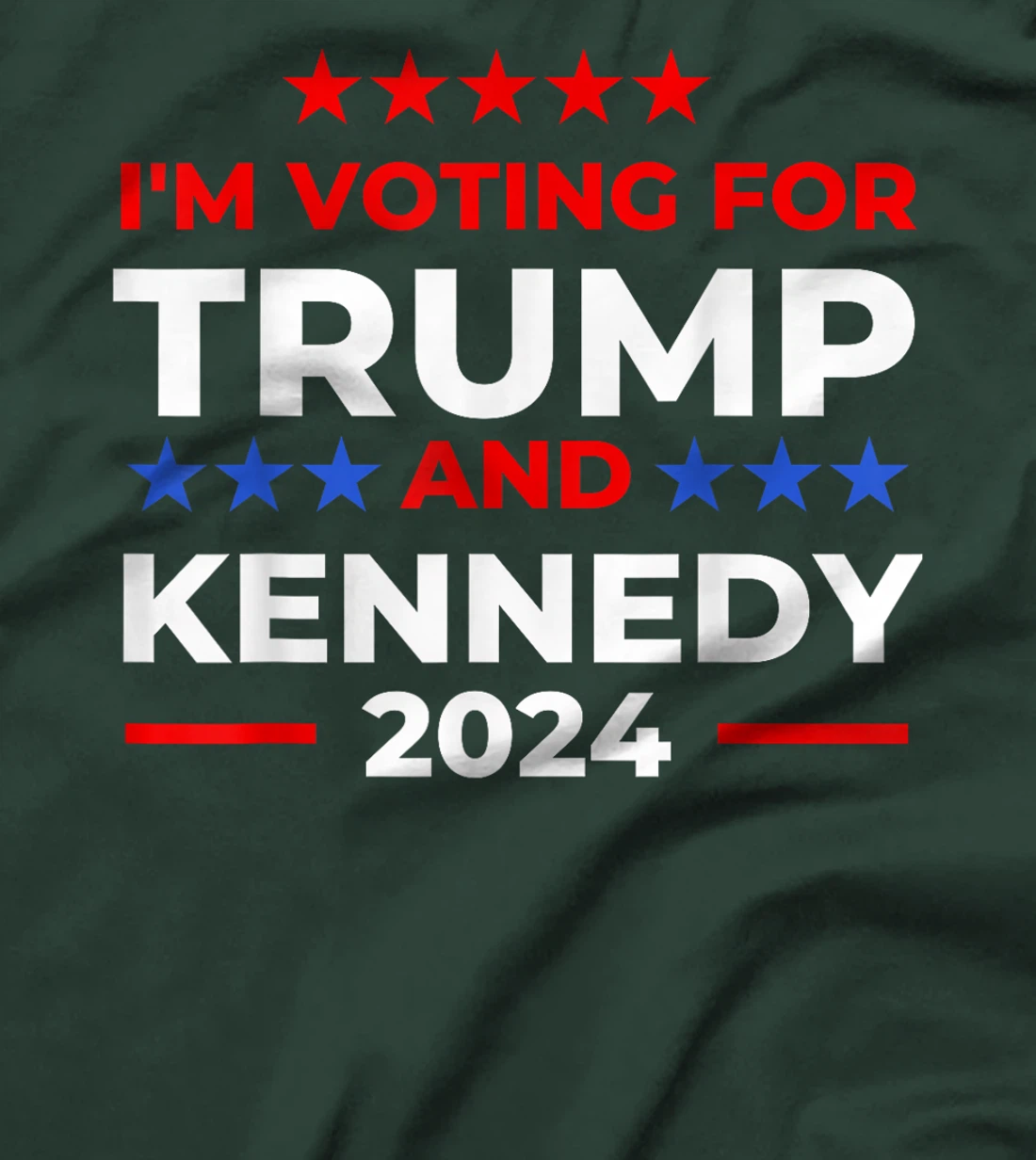 I'm voting for Trump and Kennedy President 2024 Election Fun T-Shirt