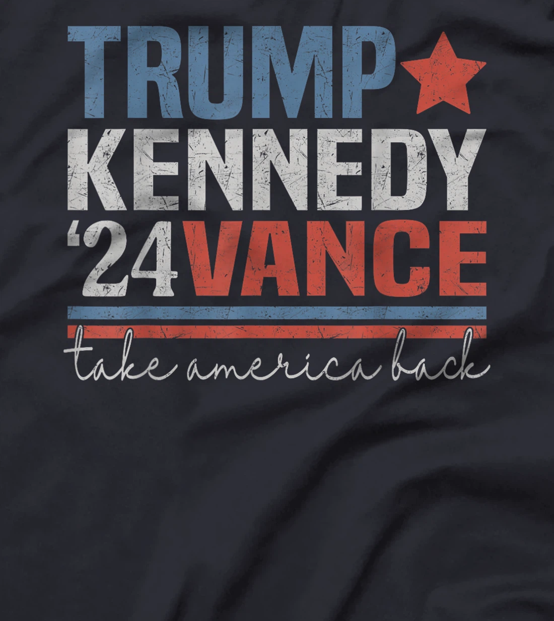 Trump Vance Kennedy Take America Back Again Retro T-Shirt